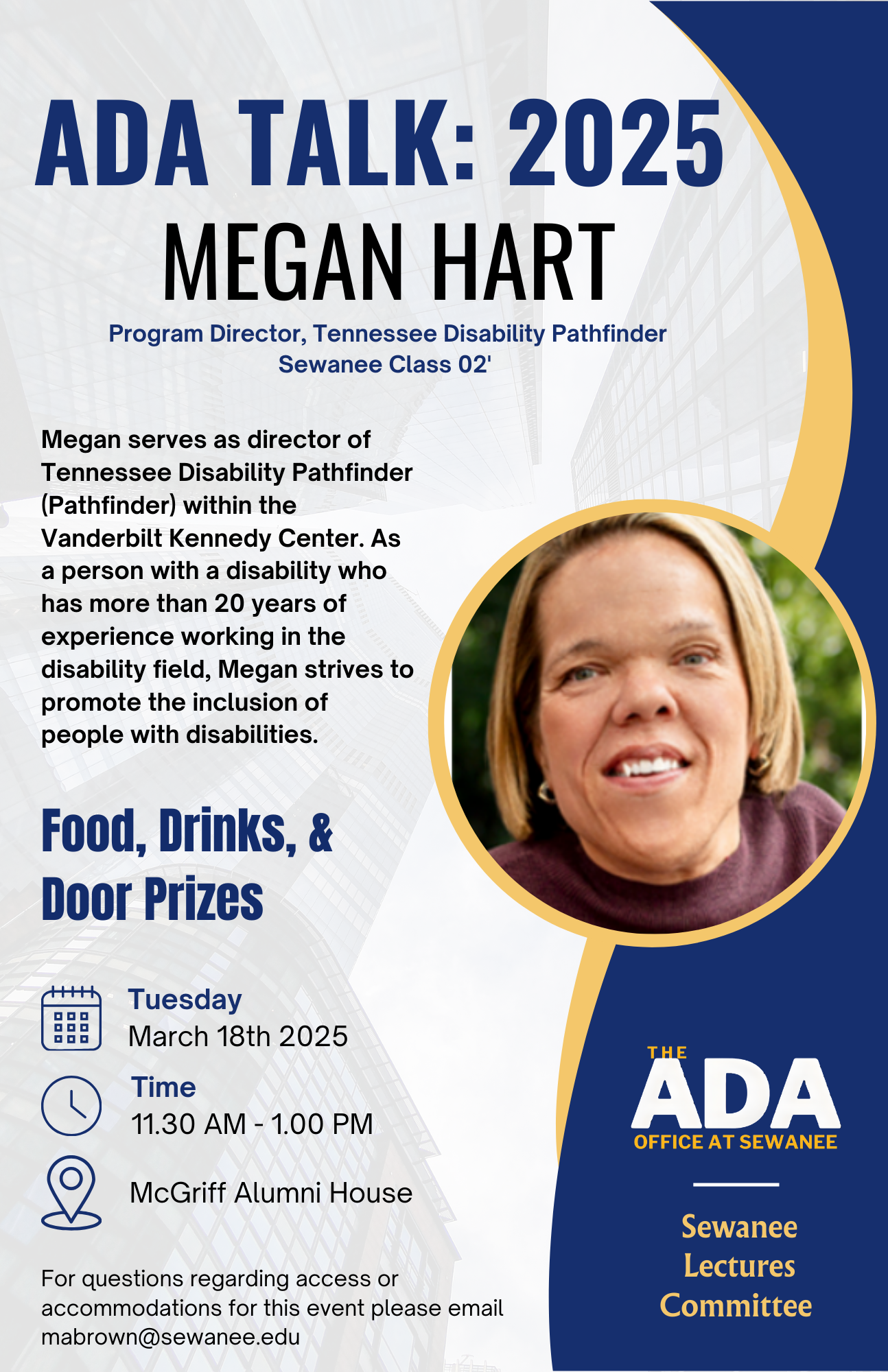 Flyer for ADA Talk 2025: Megan Hart 