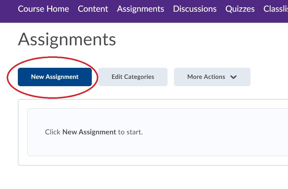 brightspace new assignment experience