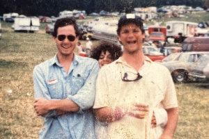 Matt Costello, C'84, Marshall Chapman, C'84, and a friend during their Sewanee mischief-making days