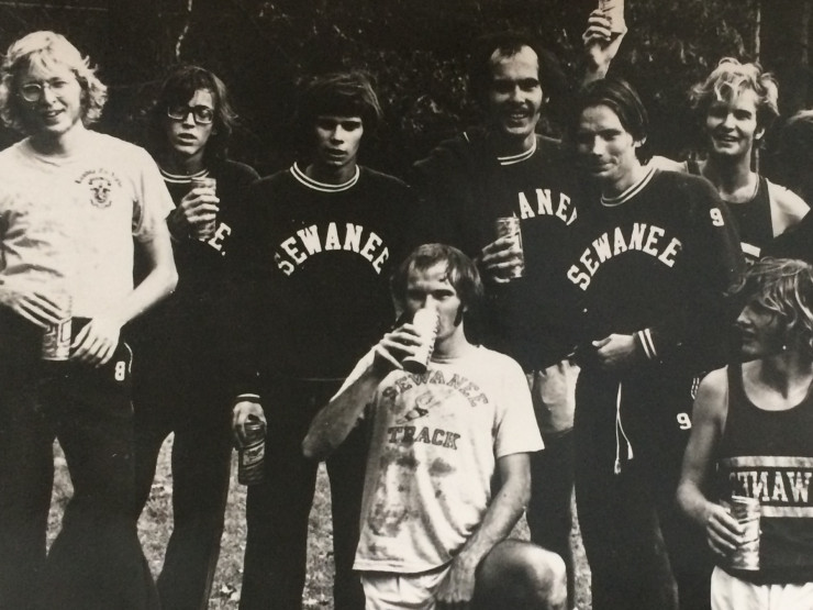 In 1973, Harper (standing, far left) was part of Sewanee's College Athletic Conference championship team.