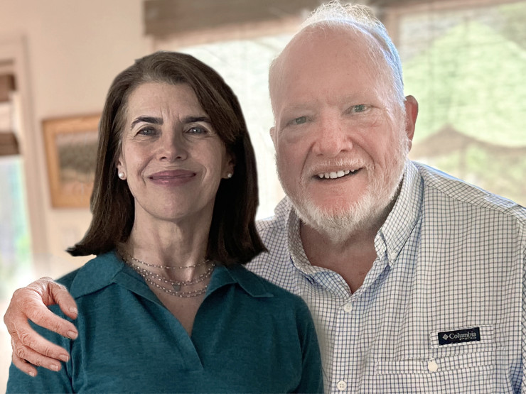 Mary Laura Hogeman Stagno, C'82, L'20, P'17, with her cousin, Herbert Lee Eustis III, C'71