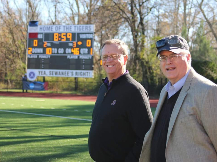 Skaggs has supported former teammate Dickie McCarthy, C'77, in recruiting players for the women's basketball team.