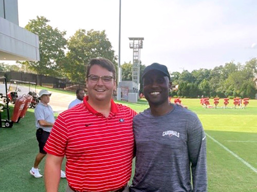  At Georgia Southern, Knight caught up with Tanner Potts, C'15, who is now the CEO of the institution's NIL collective