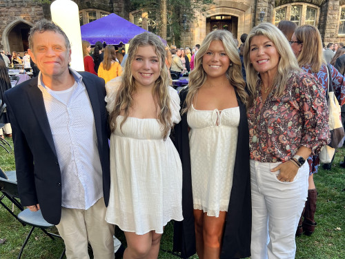 The Parkers celebrating Madilyn's gowning