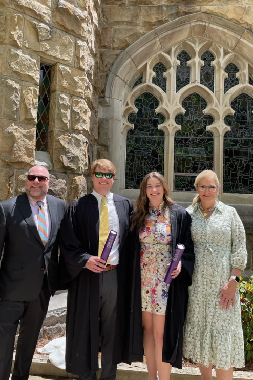 The Brannons at Hampton's and Stella's graduation in 2022.