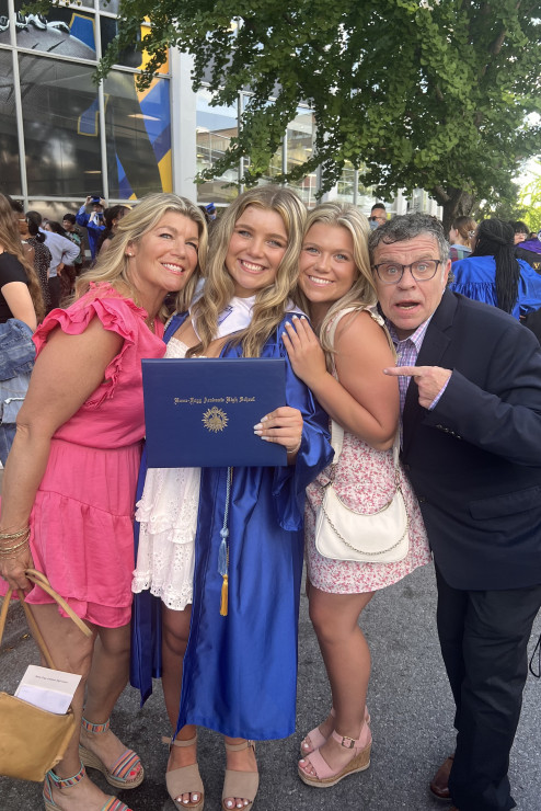 The Parkers at Morgan's high school graduation