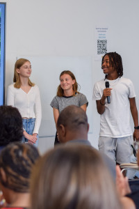 Youth organizers sharing their research and designs to improve urban spaces.