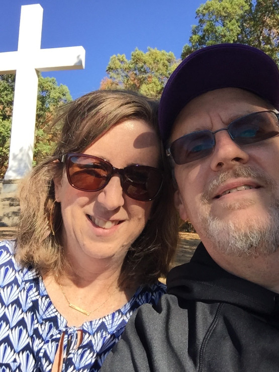 Lee and Jean at the Sewanee Memorial Cross