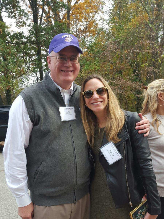 Skaggs with his cousin, Janie Coleman Beck, C'06